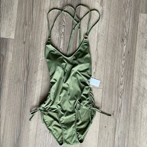 Green One Piece Swim Suit
